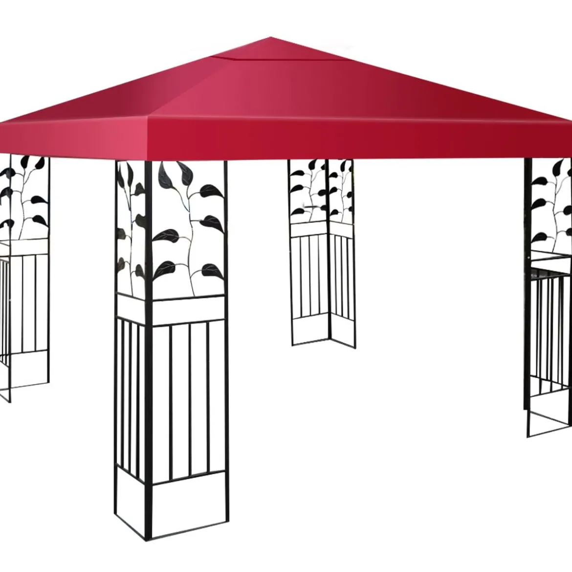 3x3m Ersatzdach für Pavillon Pavillondach Ersatzbezug mit Klettverschlüssen