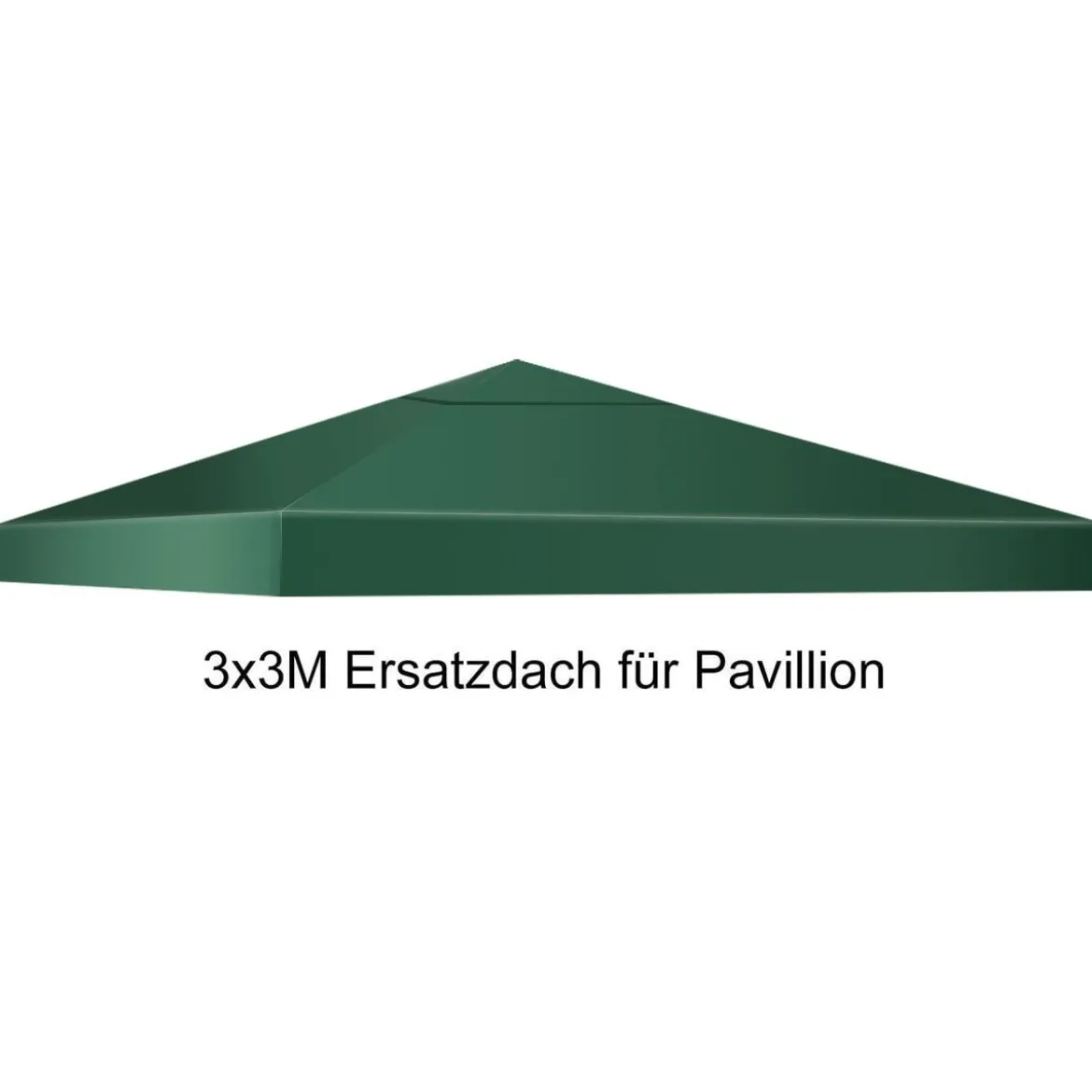 3x3m Ersatzdach für Pavillon Pavillondach Ersatzbezug mit Klettverschlüssen