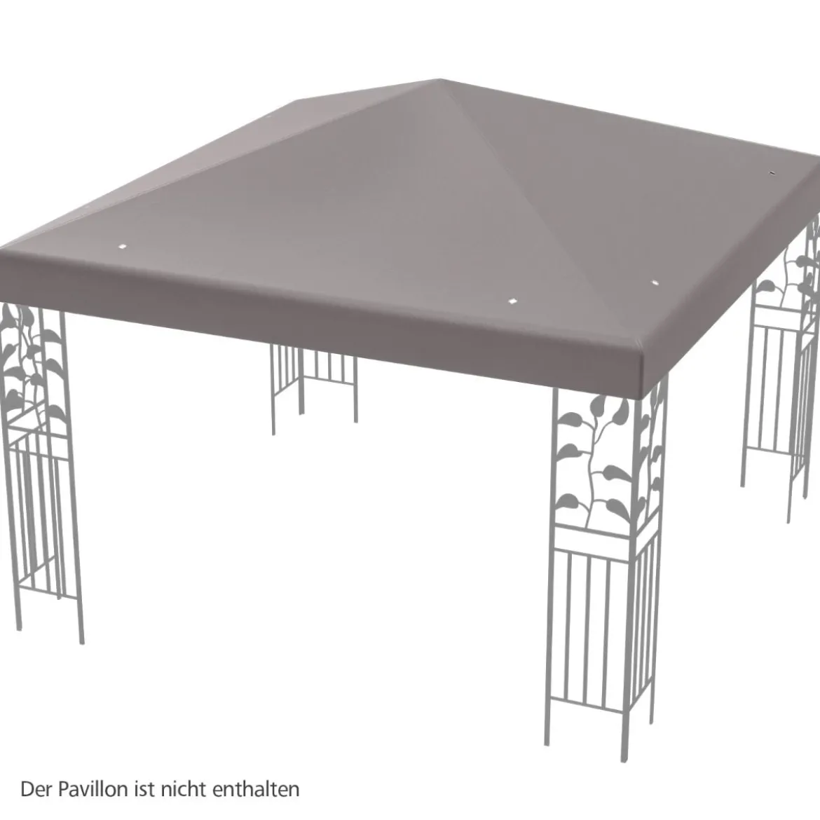 3x3m Ersatzdach für Pavillon Pavillondach Ersatzbezug mit Klettverschlüssen