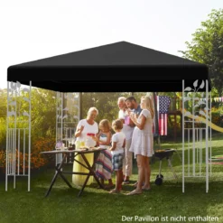 3x3m Ersatzdach für Pavillon Pavillondach Ersatzbezug mit Klettverschlüssen
