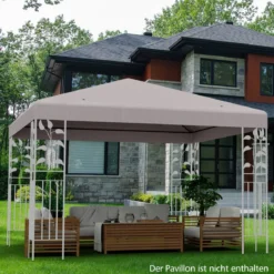 3x3m Ersatzdach für Pavillon Pavillondach Ersatzbezug mit Klettverschlüssen