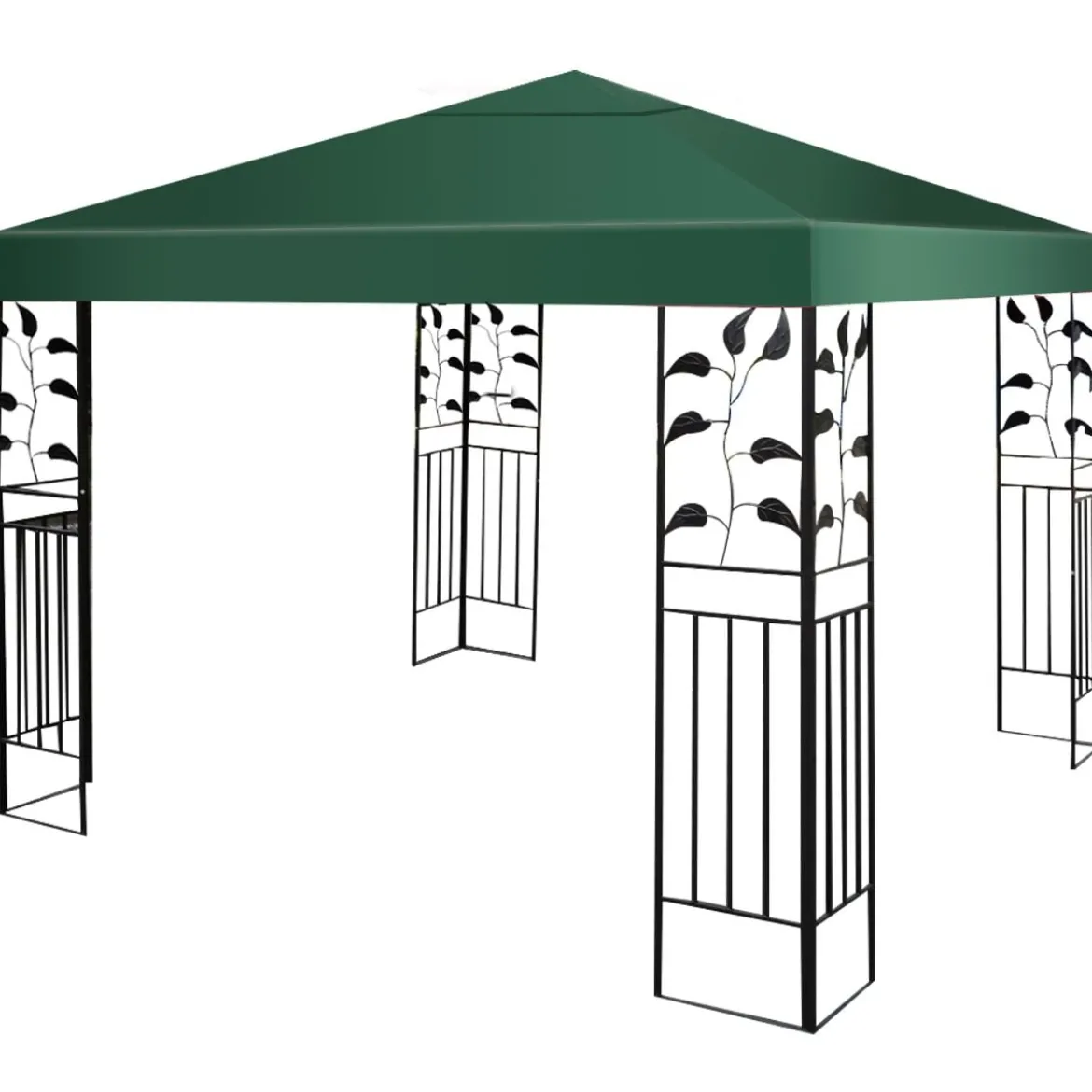 3x3m Ersatzdach für Pavillon Pavillondach Ersatzbezug mit Klettverschlüssen