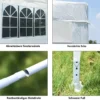 3x3m Gartenzelt mit 4 abnehmbaren Seitenwänden & Fenstern ideal für Hochzeiten