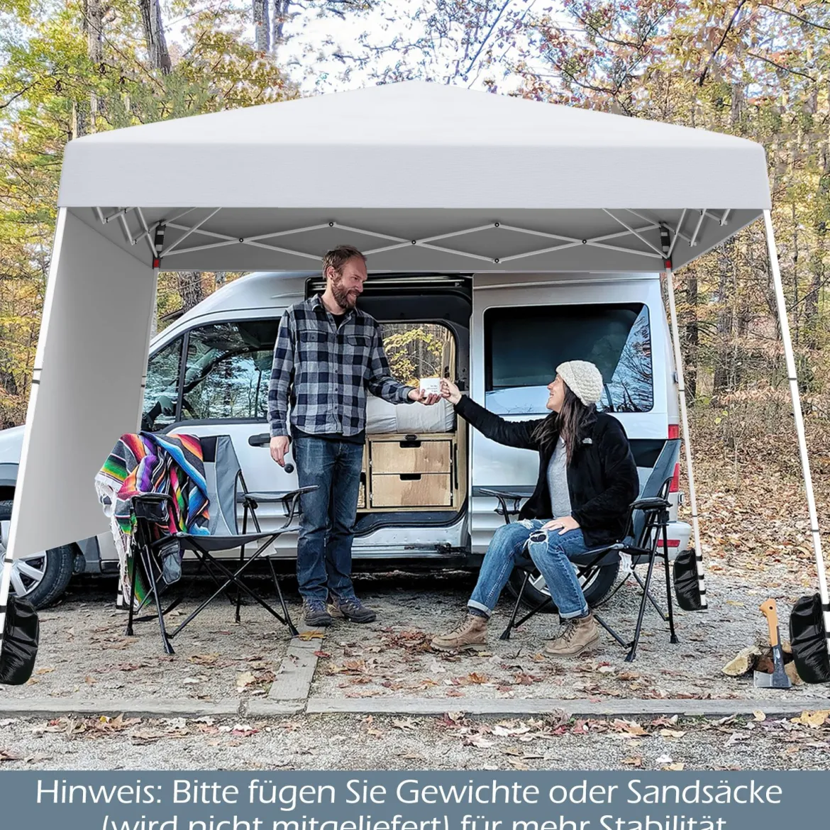3 x 3 m Pop up Pavillon Faltpavillon Gartenzelt Wasserdicht & Sonnenschutz Gartenpavillon Partyzelt Weiß