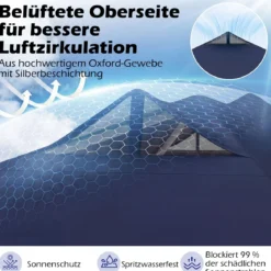 3 x 3 m Pop-Up Pavillon mit 4 Sandsäcken & Heringen & Seilen Faltpavillon Gartenpavillon Blau