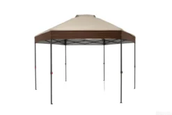 3,6 x 3,6m Pop Up Pavillon Wasserfester Gartenpavillon mit Verstellbarer Höhe Metallrahmen