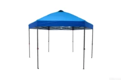 3,6 x 3,6m Pop Up Pavillon Wasserfester Gartenpavillon mit Verstellbarer Höhe Metallrahmen