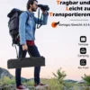 45 x 45 x 49 cm 3 in 1 Feuerstelle mit Edelstahlgrillrosten & Tragetasche & Handschuhen Campinggrill