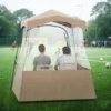 180 x 180 x 193 cm Sportzelt Transparentes Zelt mit klarer Sicht & Robustes Gestell & Tragetasche
