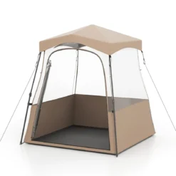 180 x 180 x 193 cm Sportzelt Transparentes Zelt mit klarer Sicht & Robustes Gestell & Tragetasche