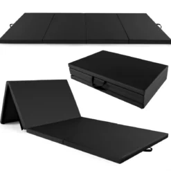 300 x 117 x 5 cm Weichbodenmatte aus Kunstleder mit Kletterverschluss & Tragegriffen