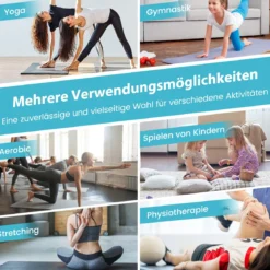 300 x 117 x 5 cm Weichbodenmatte aus Kunstleder mit Kletterverschluss & Tragegriffen