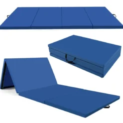 300 x 117 x 5 cm Weichbodenmatte aus Kunstleder mit Kletterverschluss & Tragegriffen