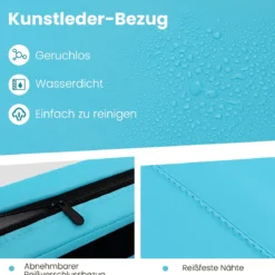 300 x 117 x 5 cm Weichbodenmatte aus Kunstleder mit Kletterverschluss & Tragegriffen