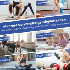 300 x 117 x 5 cm Weichbodenmatte aus Kunstleder mit Kletterverschluss & Tragegriffen