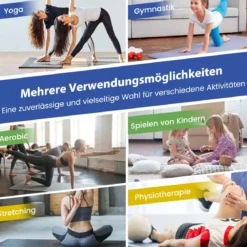 300 x 117 x 5 cm Weichbodenmatte aus Kunstleder mit Kletterverschluss & Tragegriffen