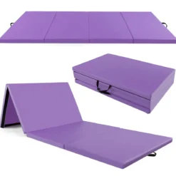 300 x 117 x 5 cm Weichbodenmatte aus Kunstleder mit Kletterverschluss & Tragegriffen