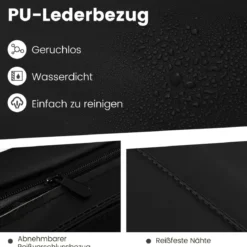 300 x 117 x 5 cm Weichbodenmatte aus Kunstleder mit Kletterverschluss & Tragegriffen