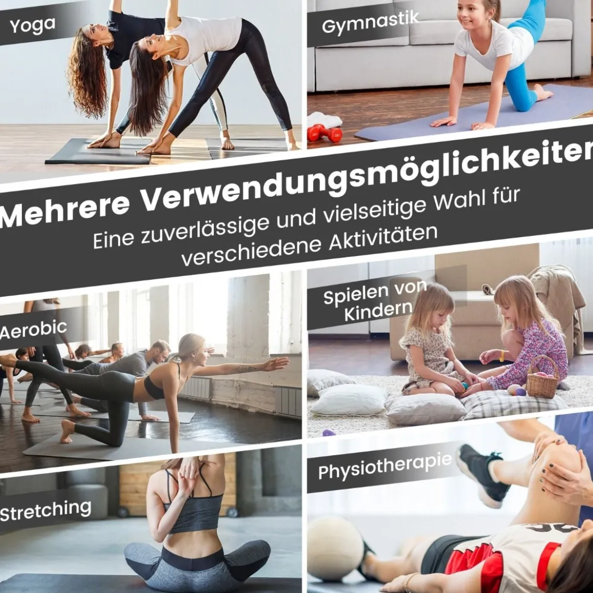 300 x 117 x 5 cm Weichbodenmatte aus Kunstleder mit Kletterverschluss & Tragegriffen