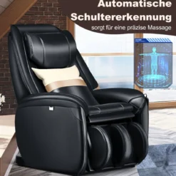 Zero Gravity SL Spur Massagestuhl Liegestuhl mit Ganzkörpermassage Rückenheizung Schwarz
