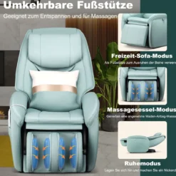 Zero Gravity SL Spur Massagestuhl Liegestuhl mit Ganzkörpermassage Rückenheizung Grün